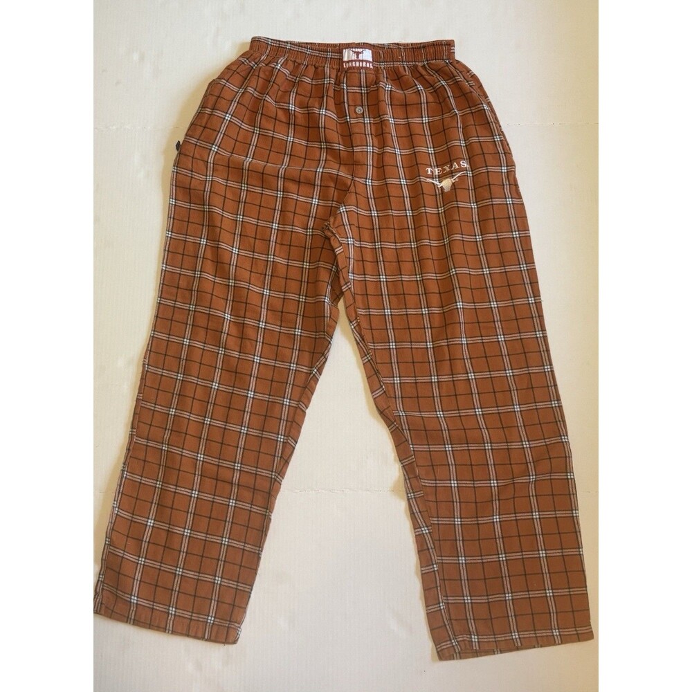 Concepts Sport Texas Longhorns Plaid Pajama Pants Sleepwear Orange White Black